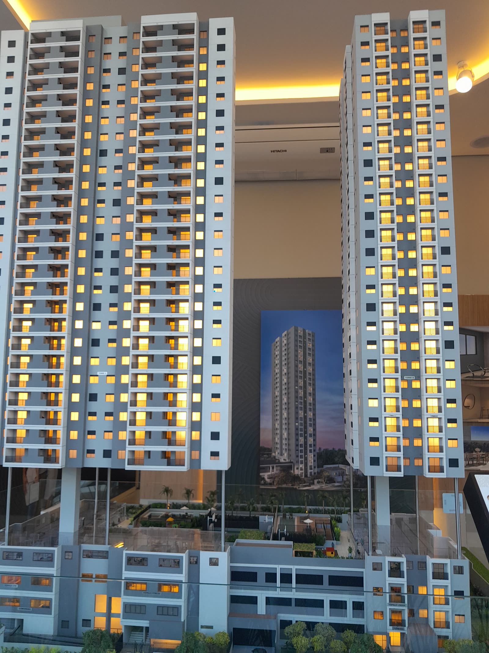 Maquete Class Vila Prudente — Torres A e B com lazer