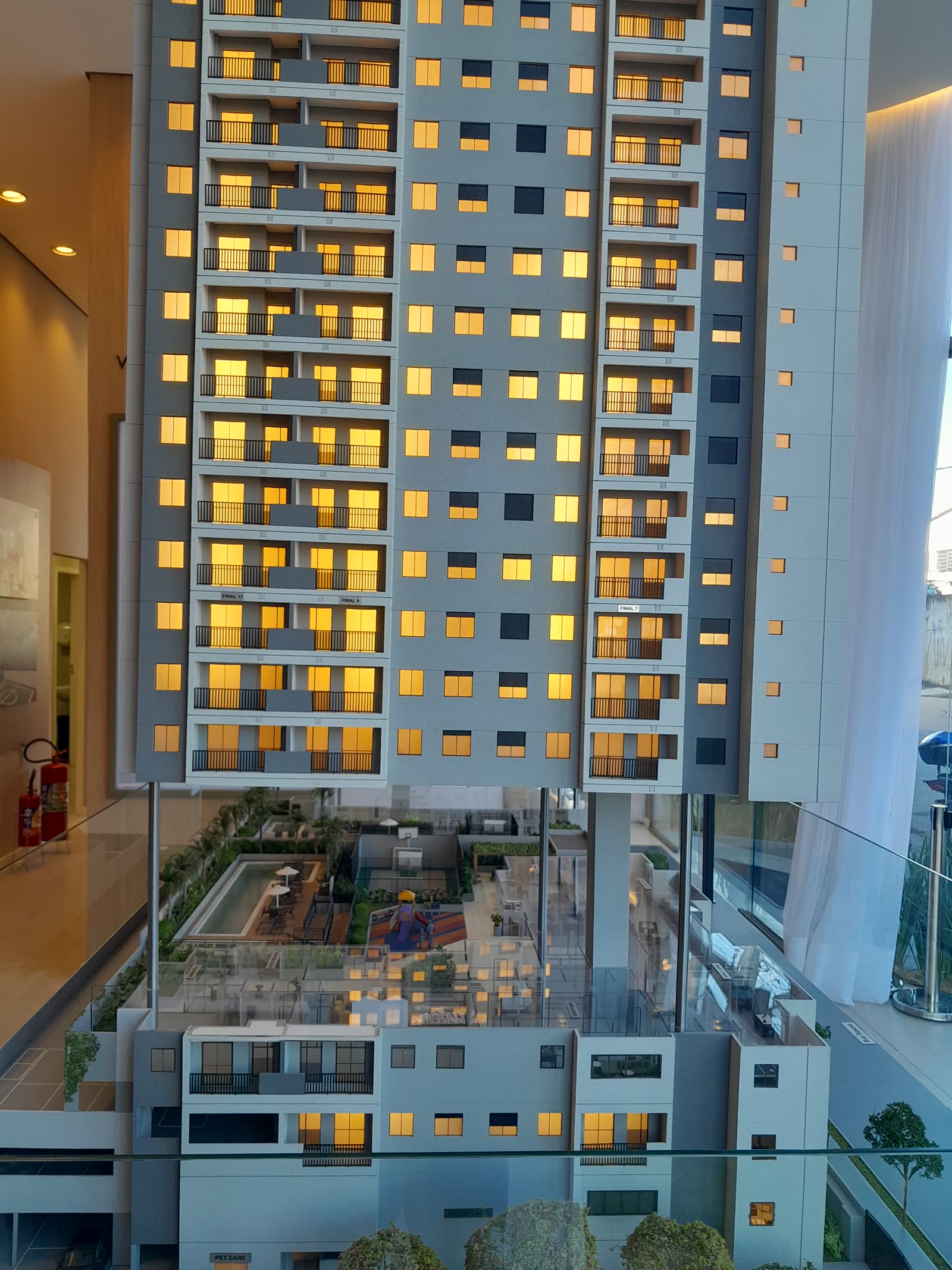 Maquete Class Vila Prudente — detalhe das fachadas